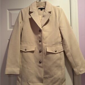 Boston Proper Cream Trench Coat